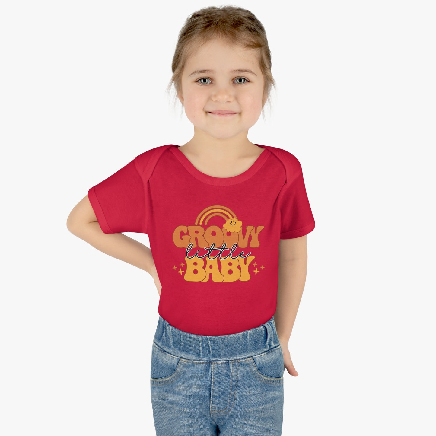 Groovy Little Baby Infant Baby Rib Bodysuit